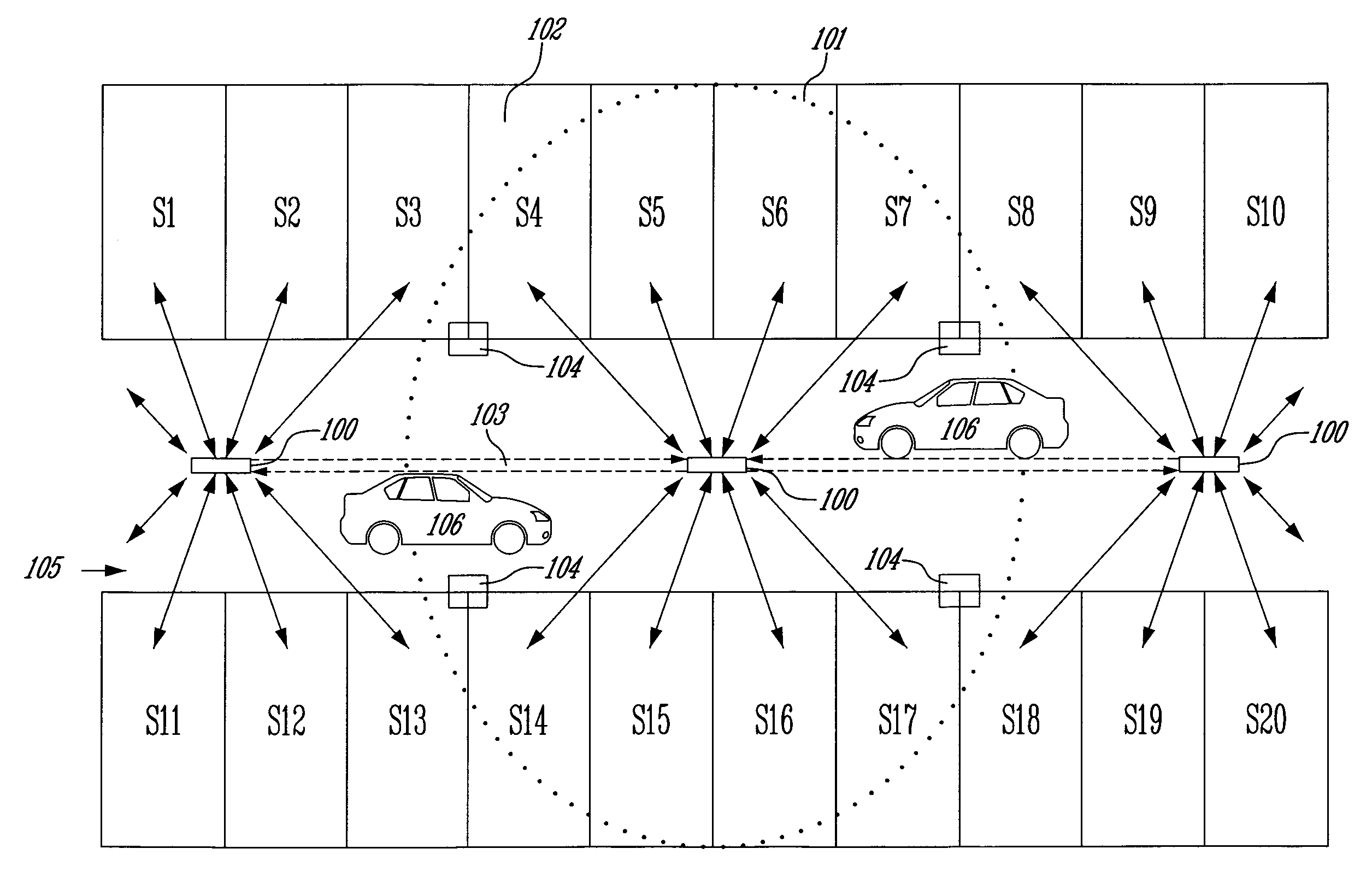 Parking management system and method using lighting system