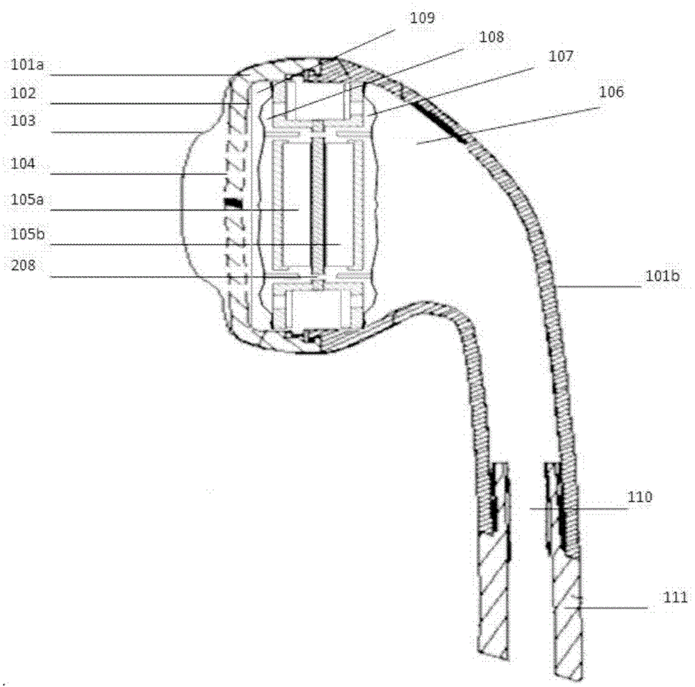 Horn and earplug earphone