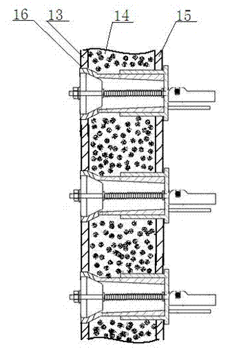 Fixing and locking device for inner container of solar water tank