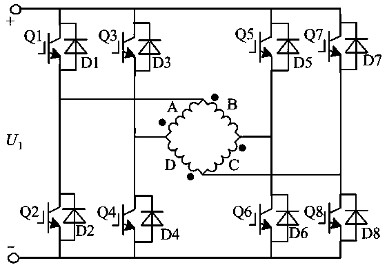 High-reliability four-phase alternating current starting motor