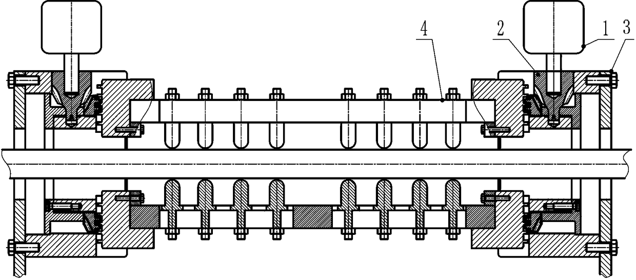 A mechanical extrusion molding device for thimble heat transfer tubes