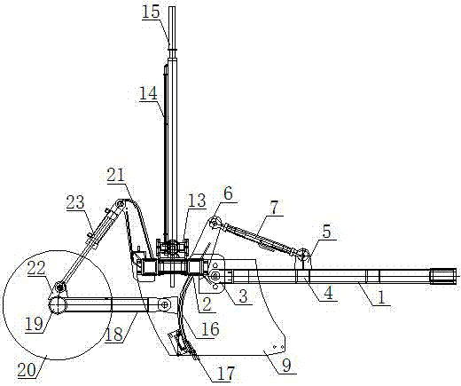 Telescopic laser land leveler