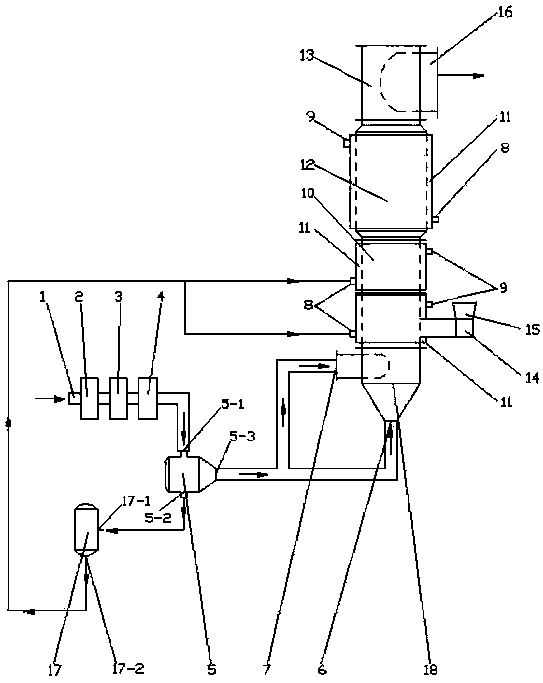 Drying device for porous fragile granular products