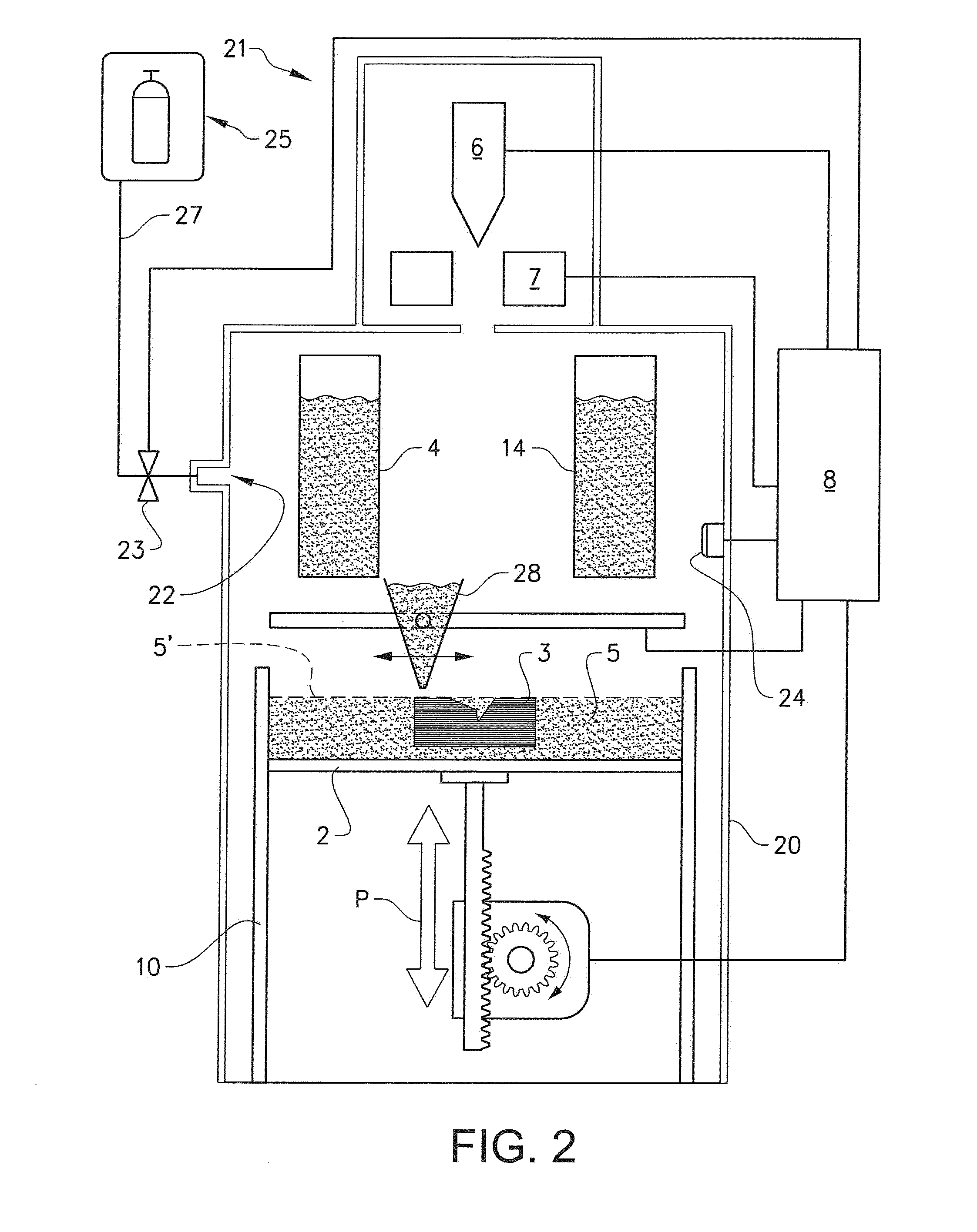 Method and apparatus for increasing the resolution in additively manufactured three-dimensional articles