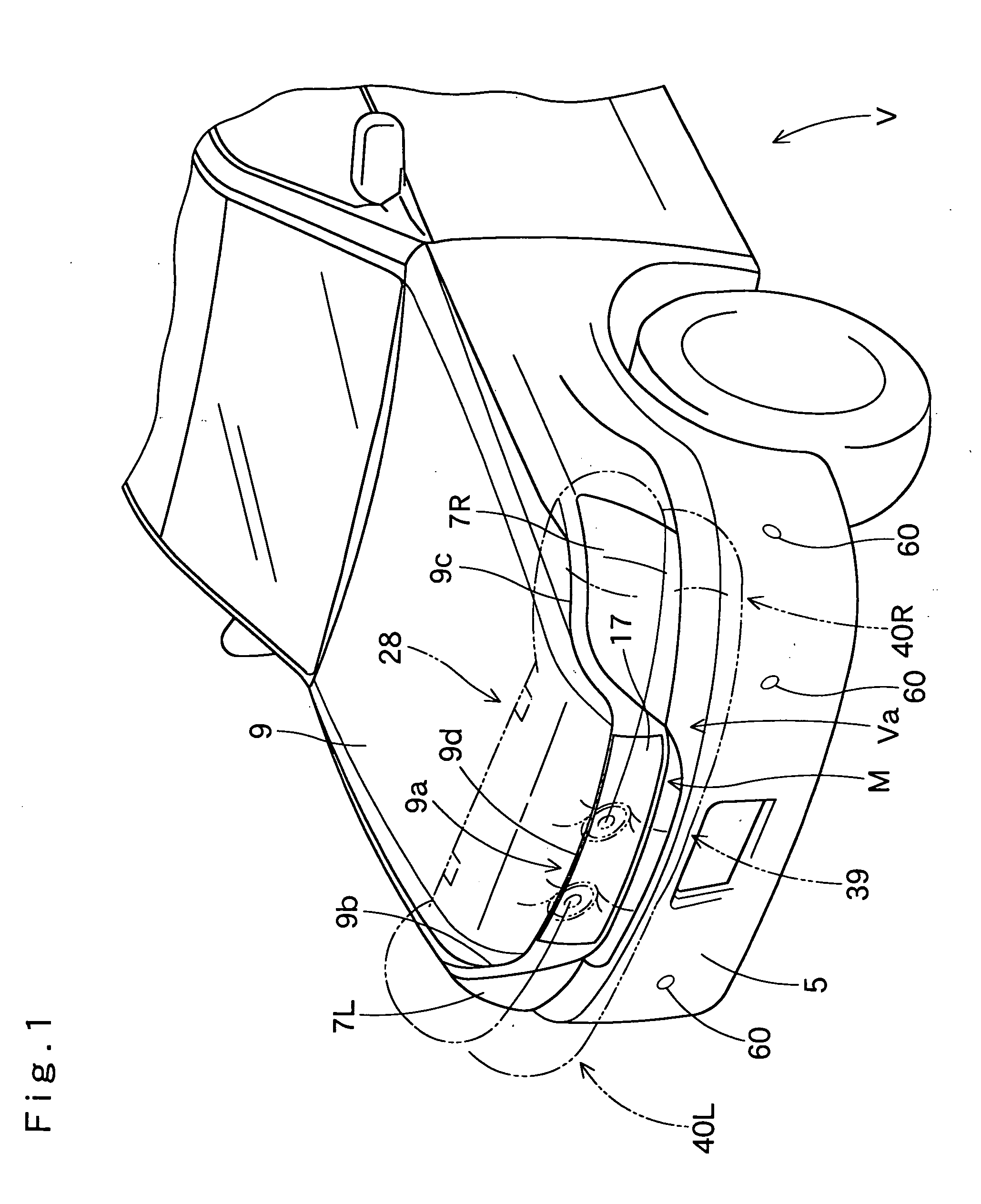 Airbage apparatus for pedestrian protection