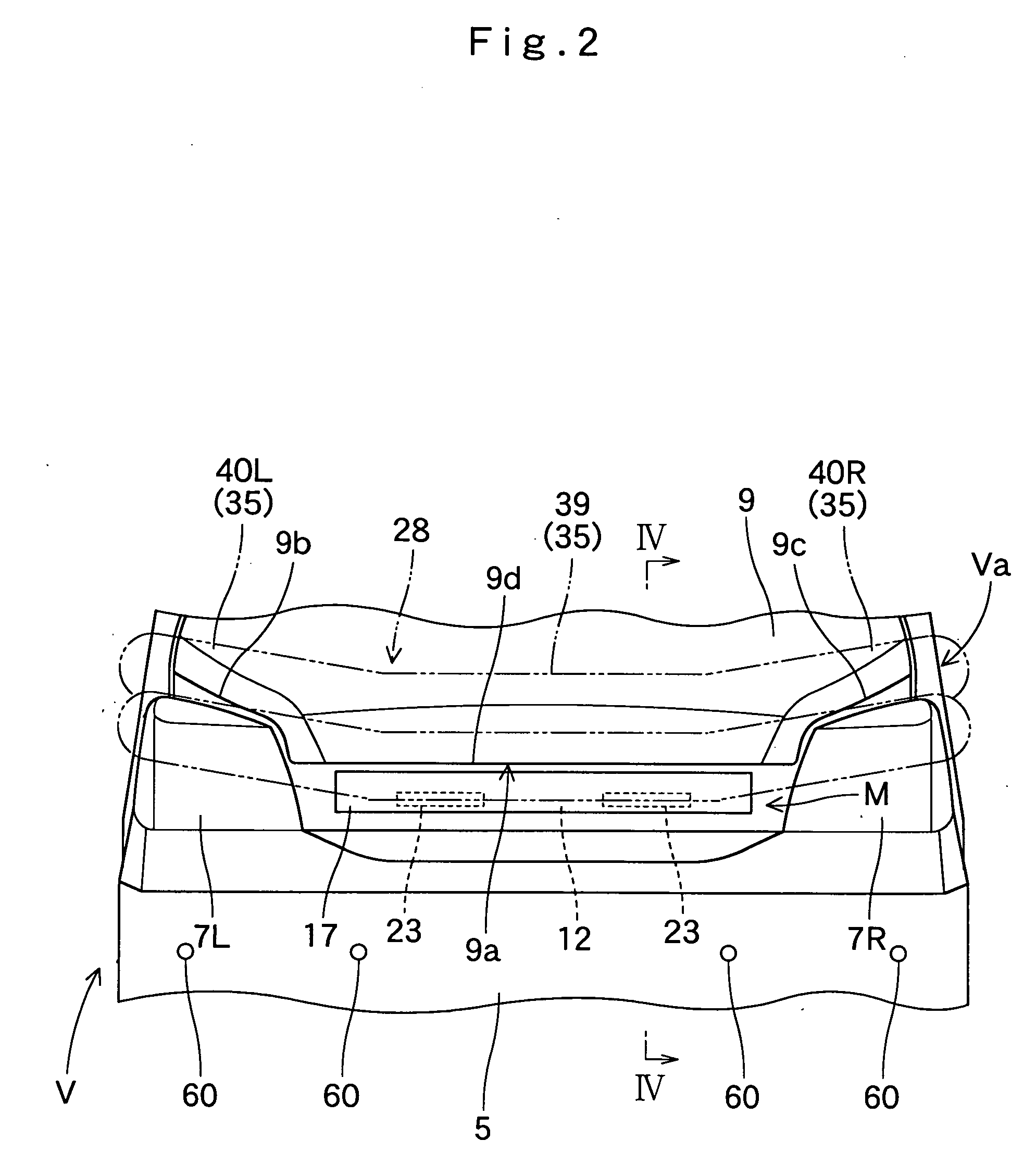 Airbage apparatus for pedestrian protection