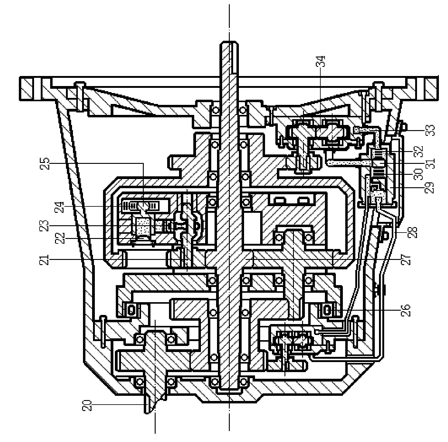 Equidirectional multivariable gear speed differential continuously variable transmission for automobile