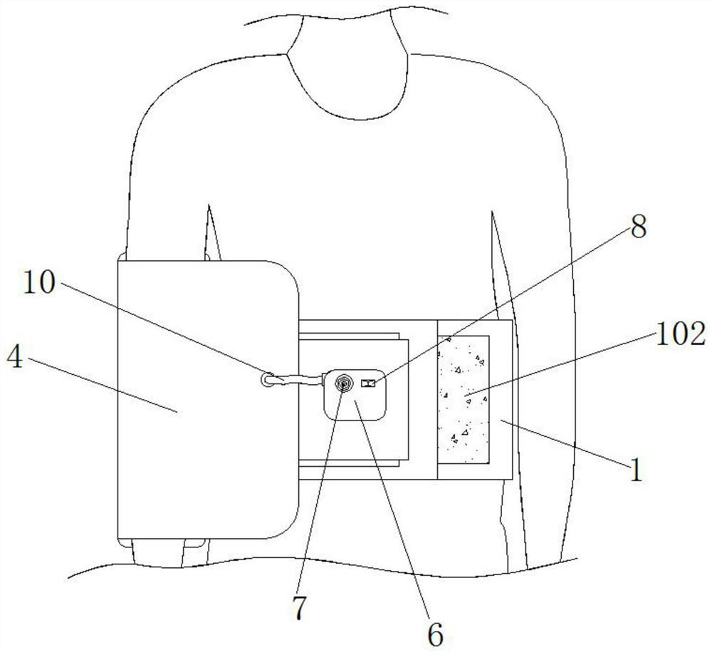 Bleeding prevention alarm device for patient wound in burn department