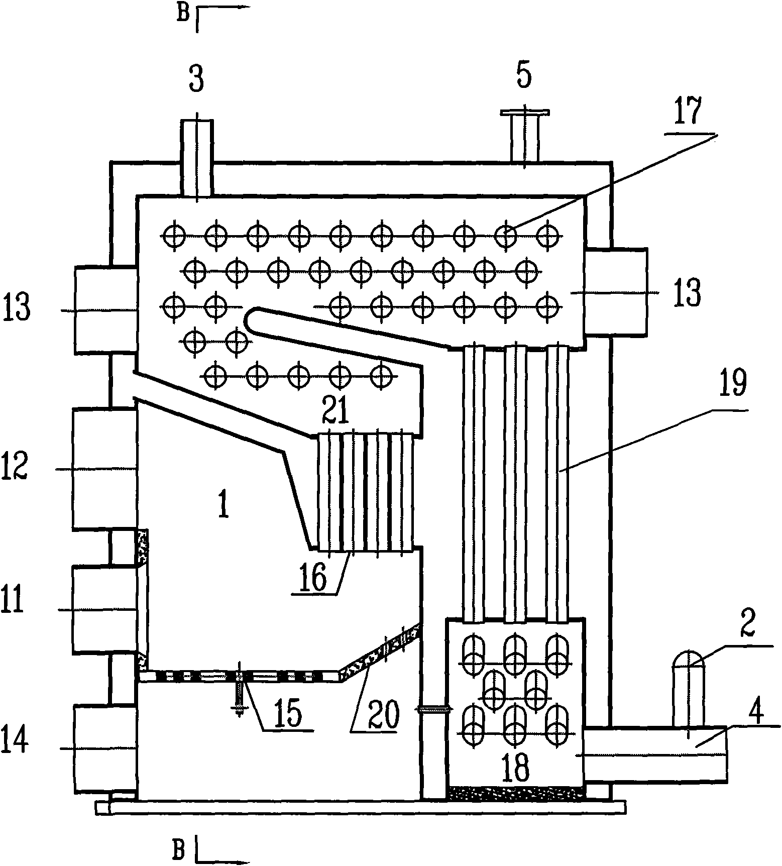 Fire coal self-controlled boiler