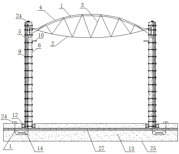 Ultra-large orthogonal truss cable-beam thermal insulation aluminum alloy composite storage tank and its construction method