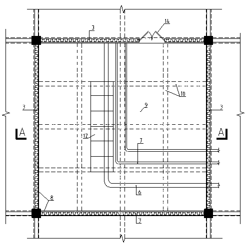 Floor slab ground structure suitable for information system computer room in building