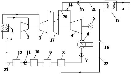 Combined heat and power generation system for condensing-extracting-backpressure heat supply and operation method thereof