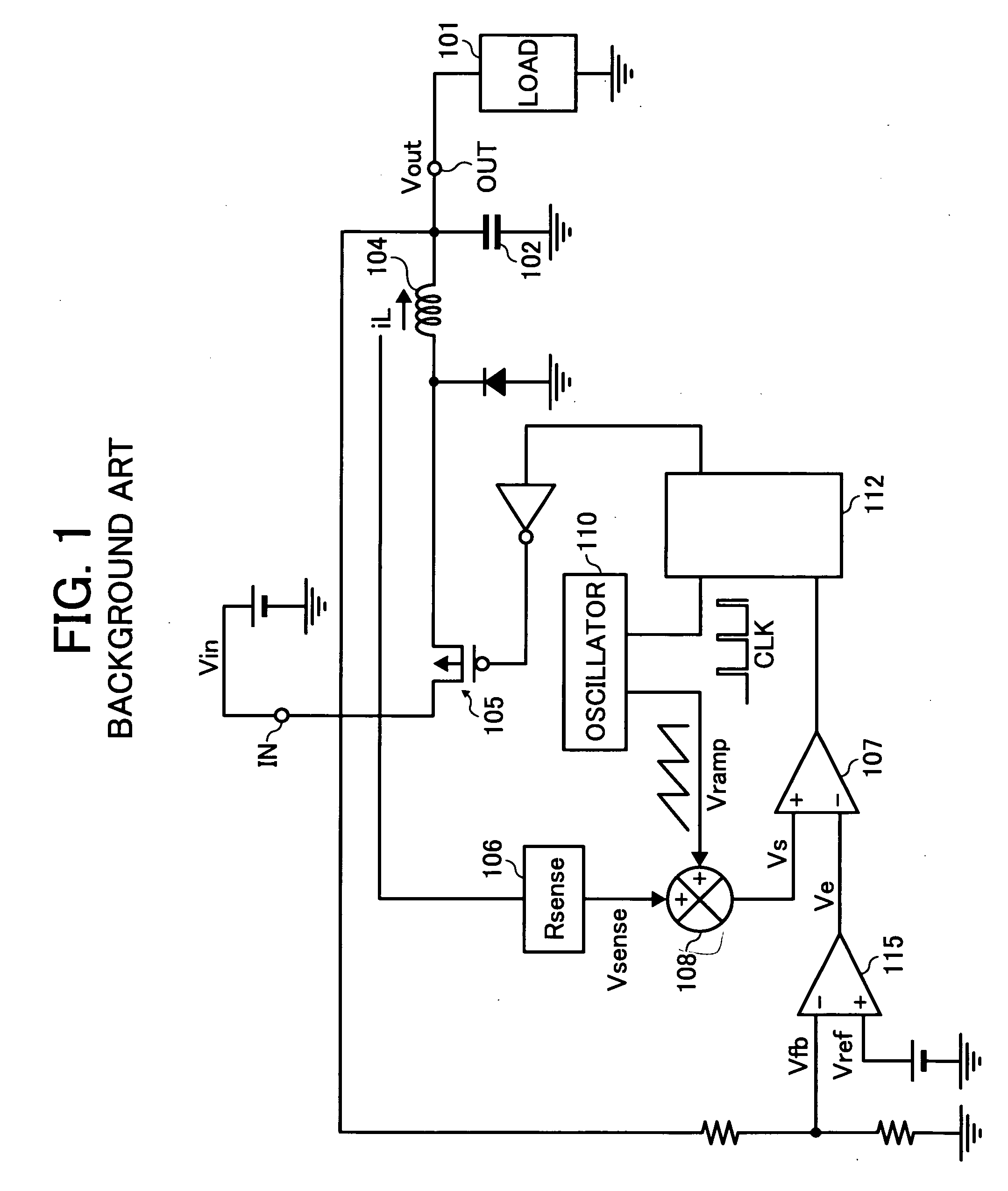 Current-mode controlled switching regulator and control method therefor