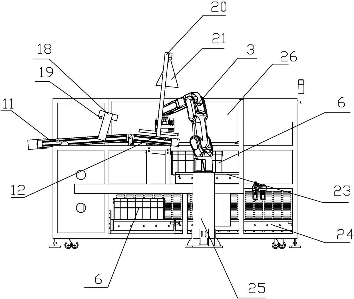 Intelligent box replacement machine for injection molding machine