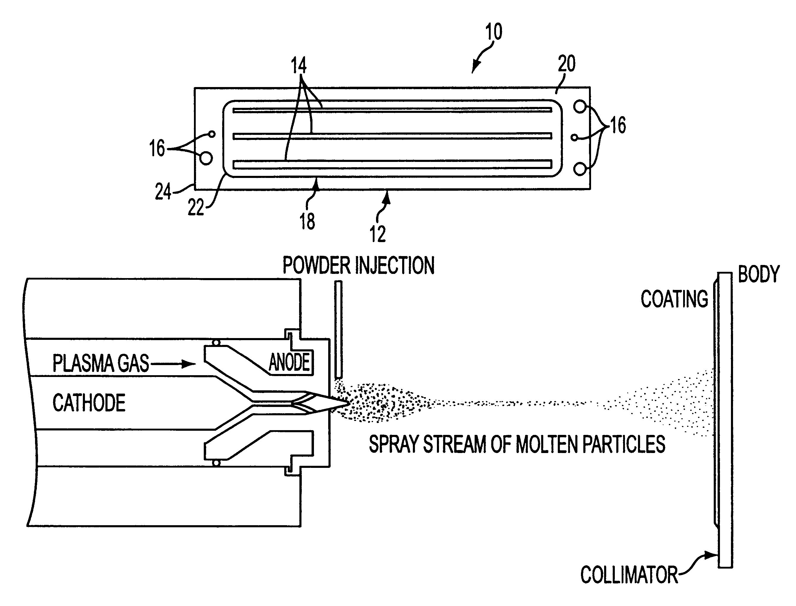X-ray collimator and method of manufacturing an x-ray collimator
