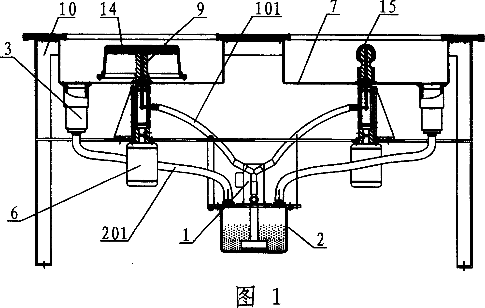 Two-site polishing machine