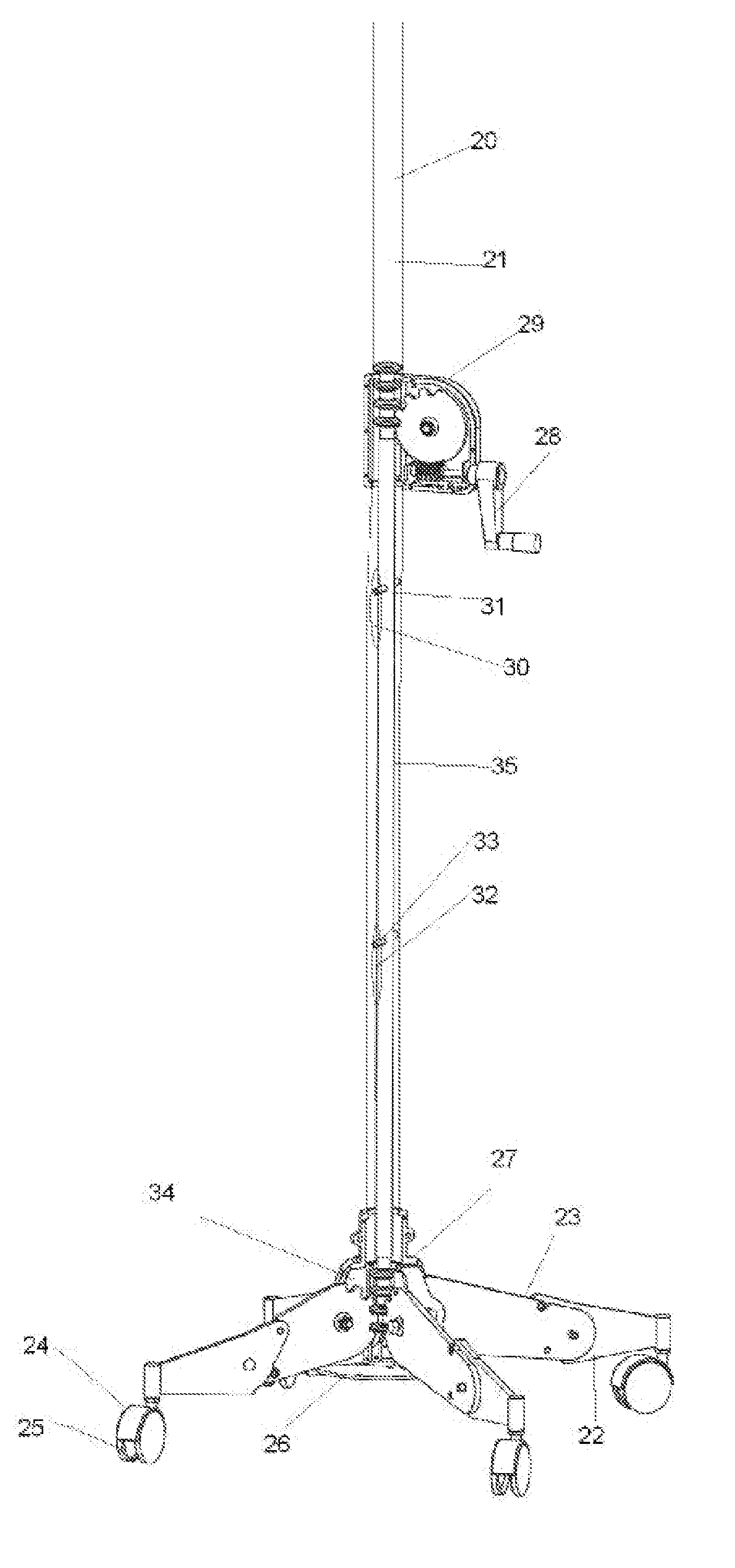 Transformable intravenous pole