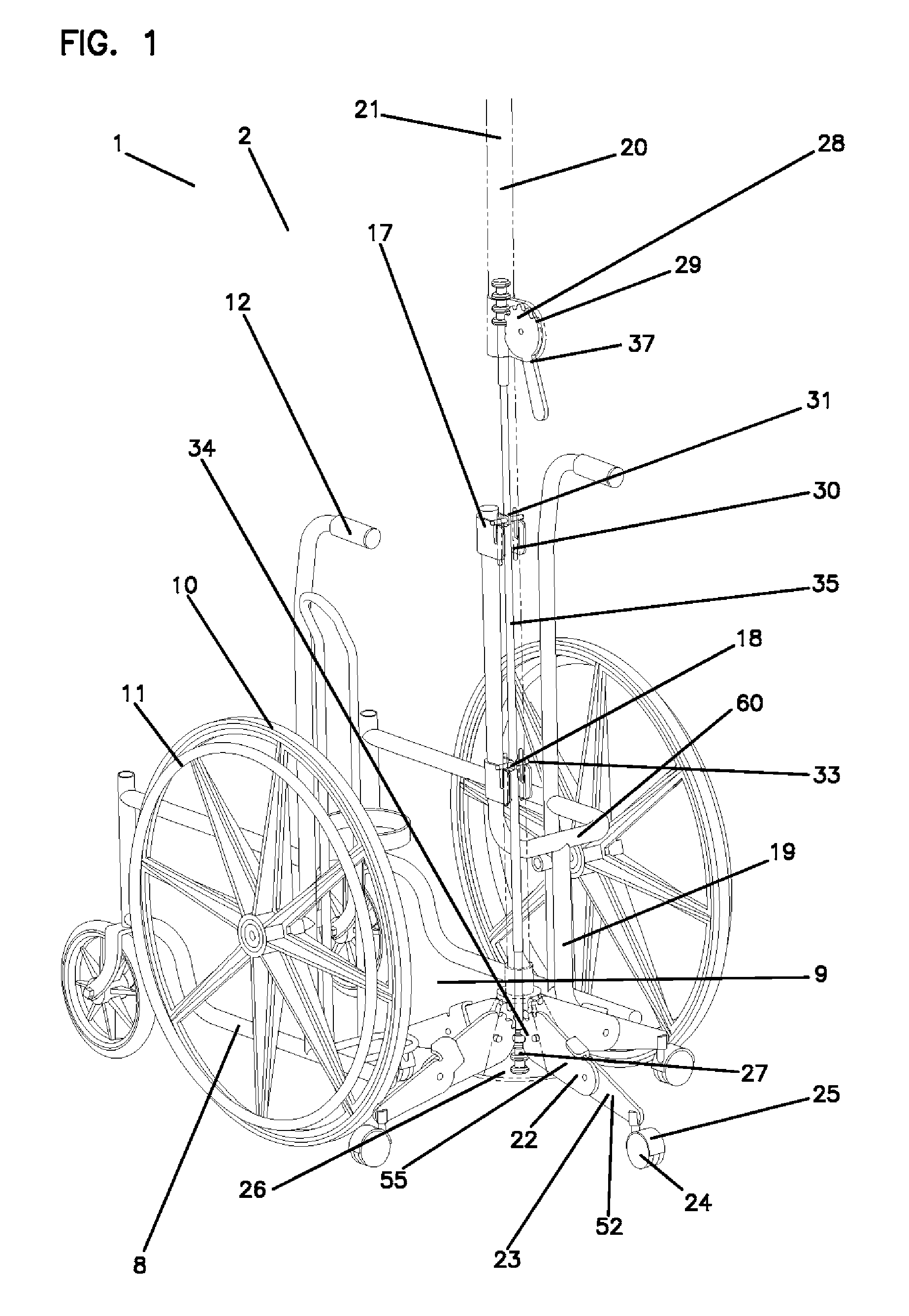 Transformable intravenous pole