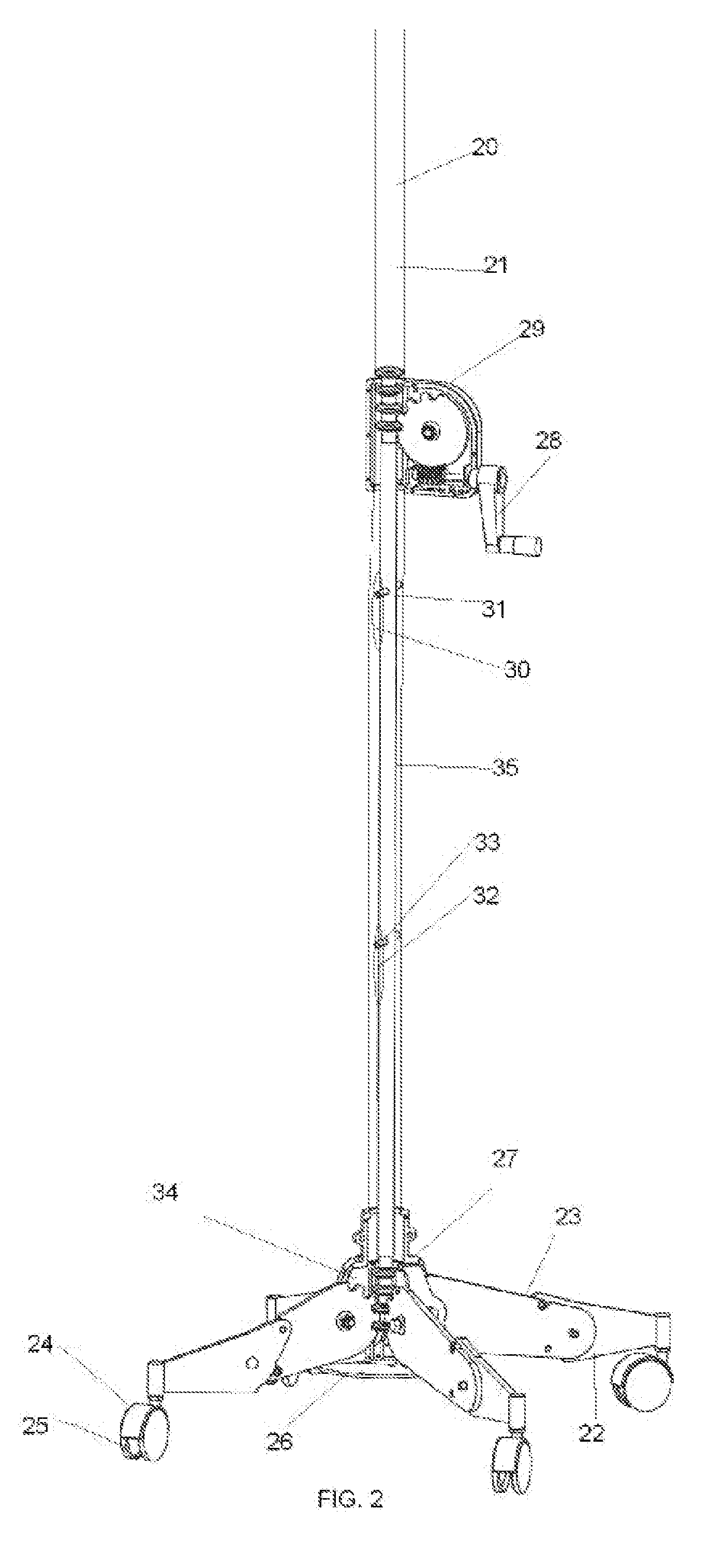 Transformable intravenous pole