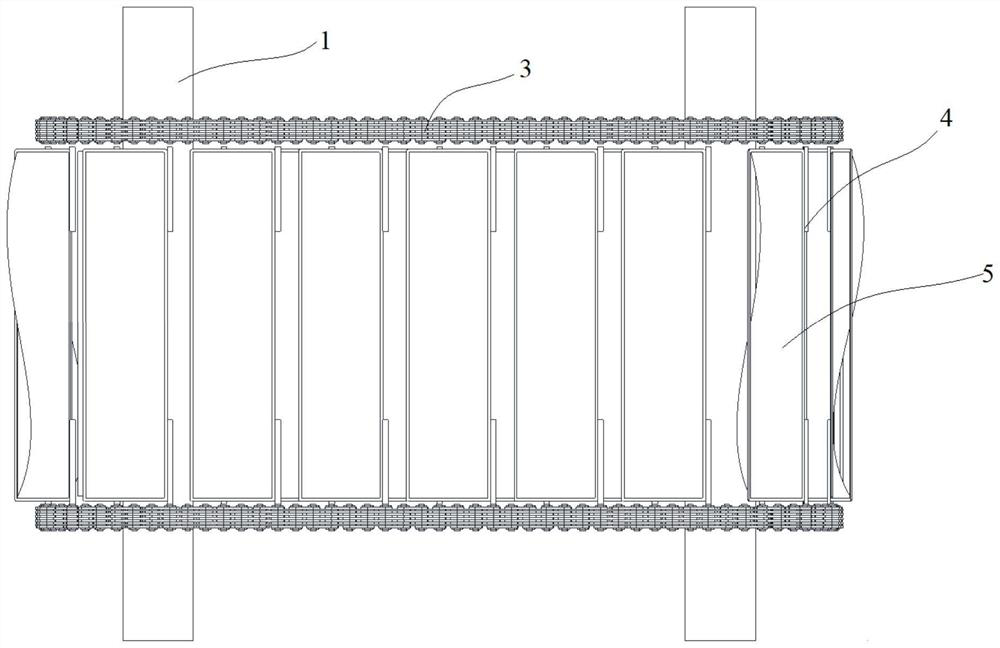 Double-shaft film swing type water turbine