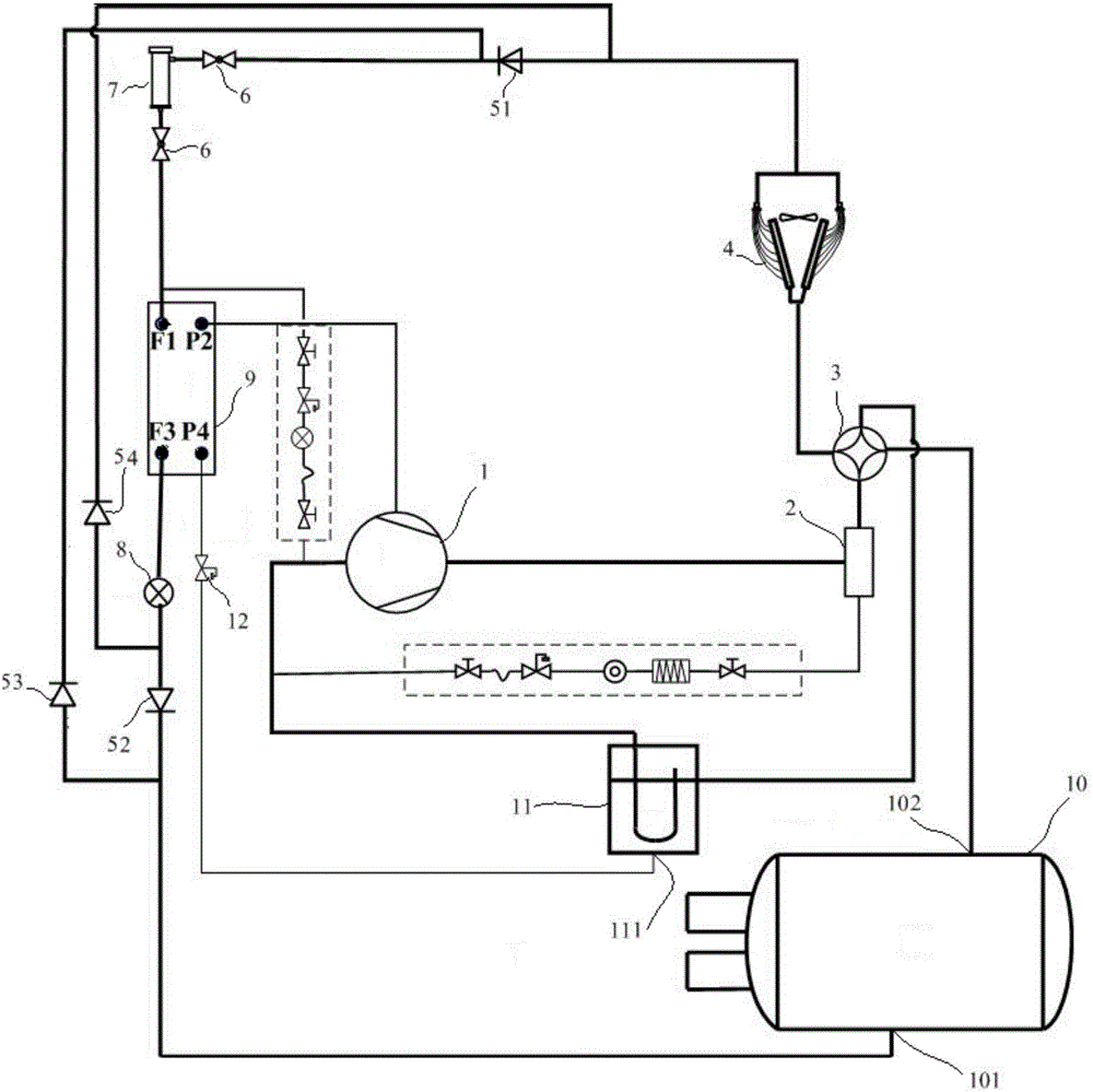 Air conditioning unit provided with flooded shell-tube heat exchanger