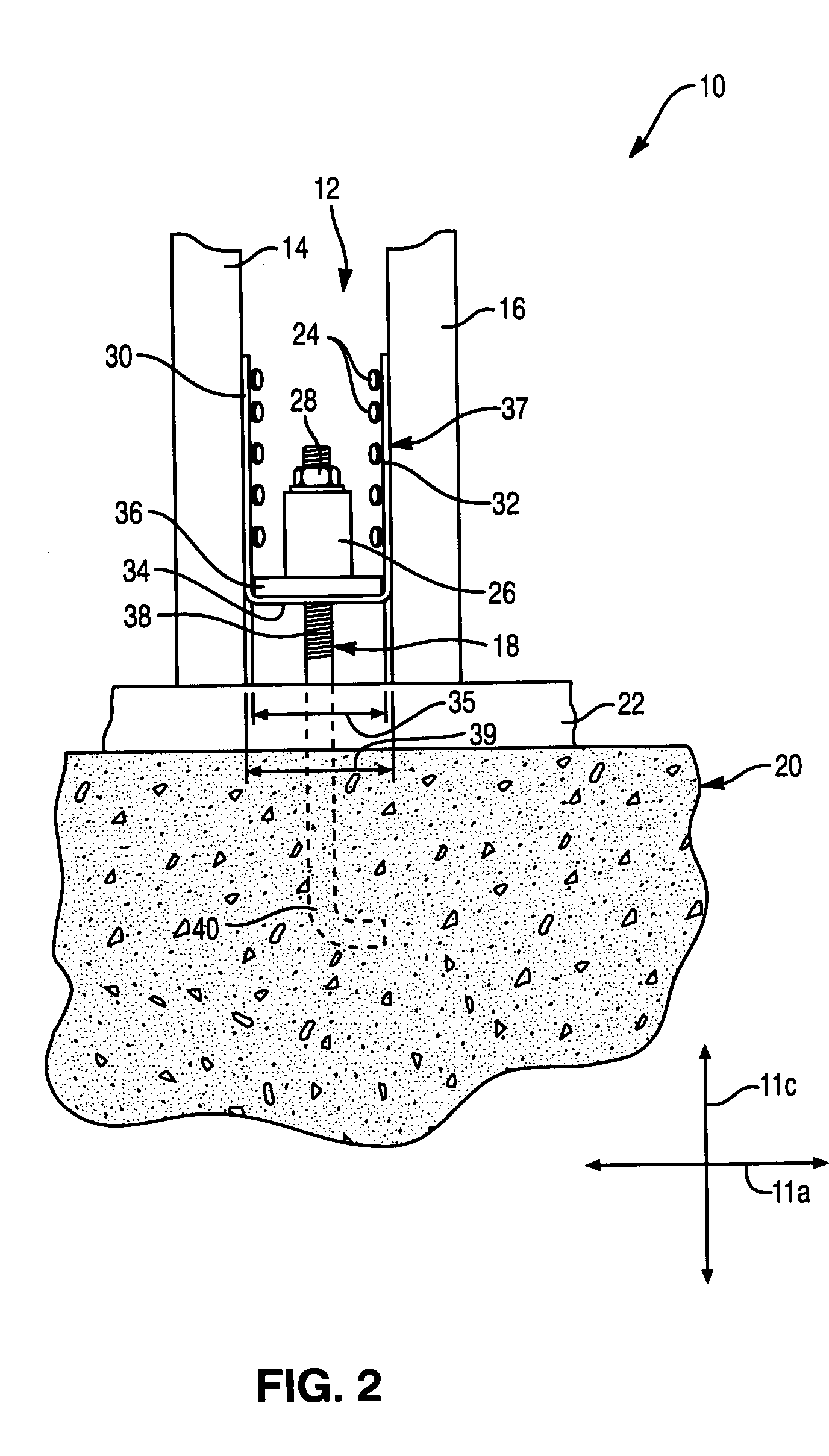 Balanced, multi-stud hold-down