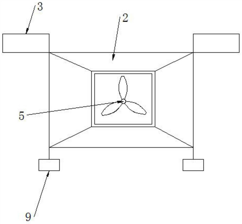 Longitudinal sinking compression type axial flow multi-blade propeller power generation device