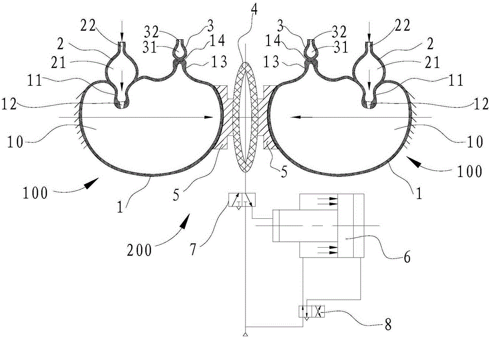 Elastic haematodocha for artificial heart and air-bag-driven artificial heart pump