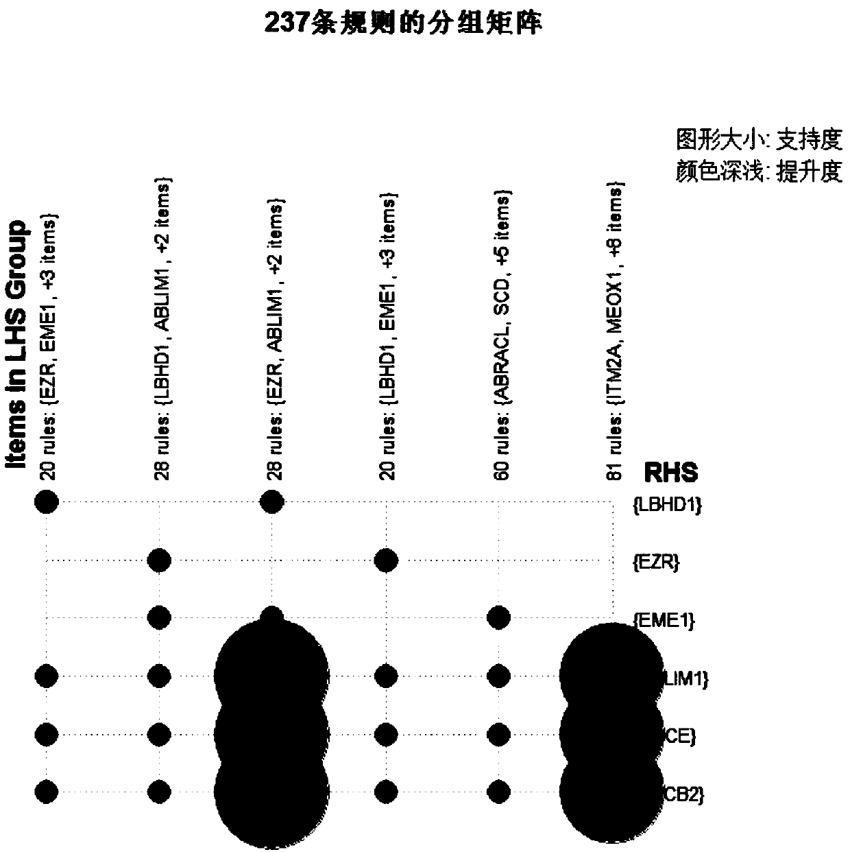 Method for mining whole genome key genes by differentiation and association rules