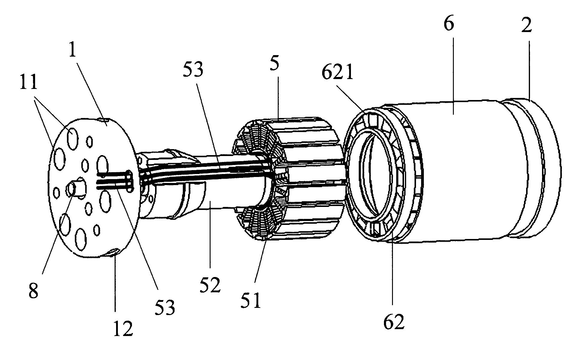 Air-cooled motor