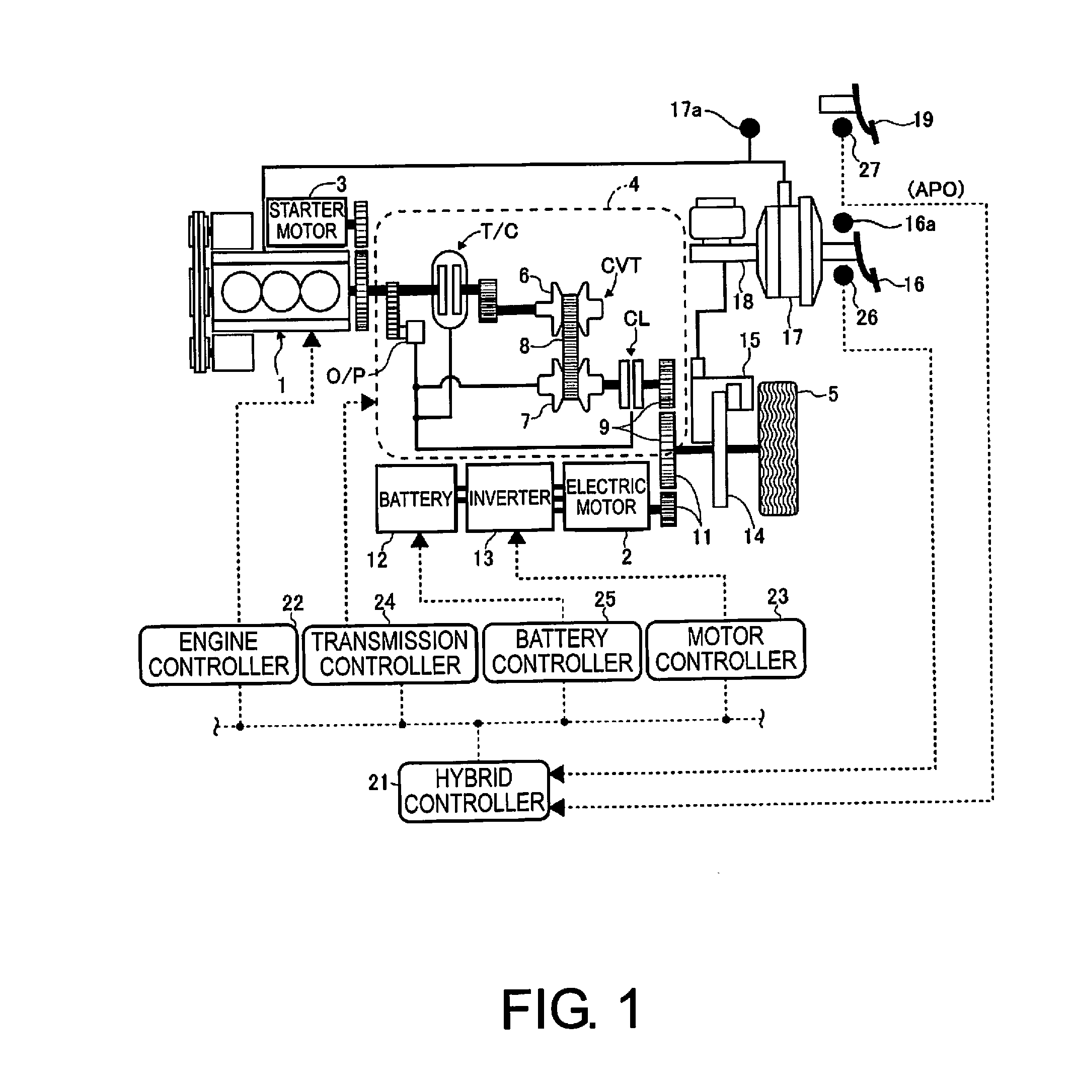 Control device for a hybrid vehicle