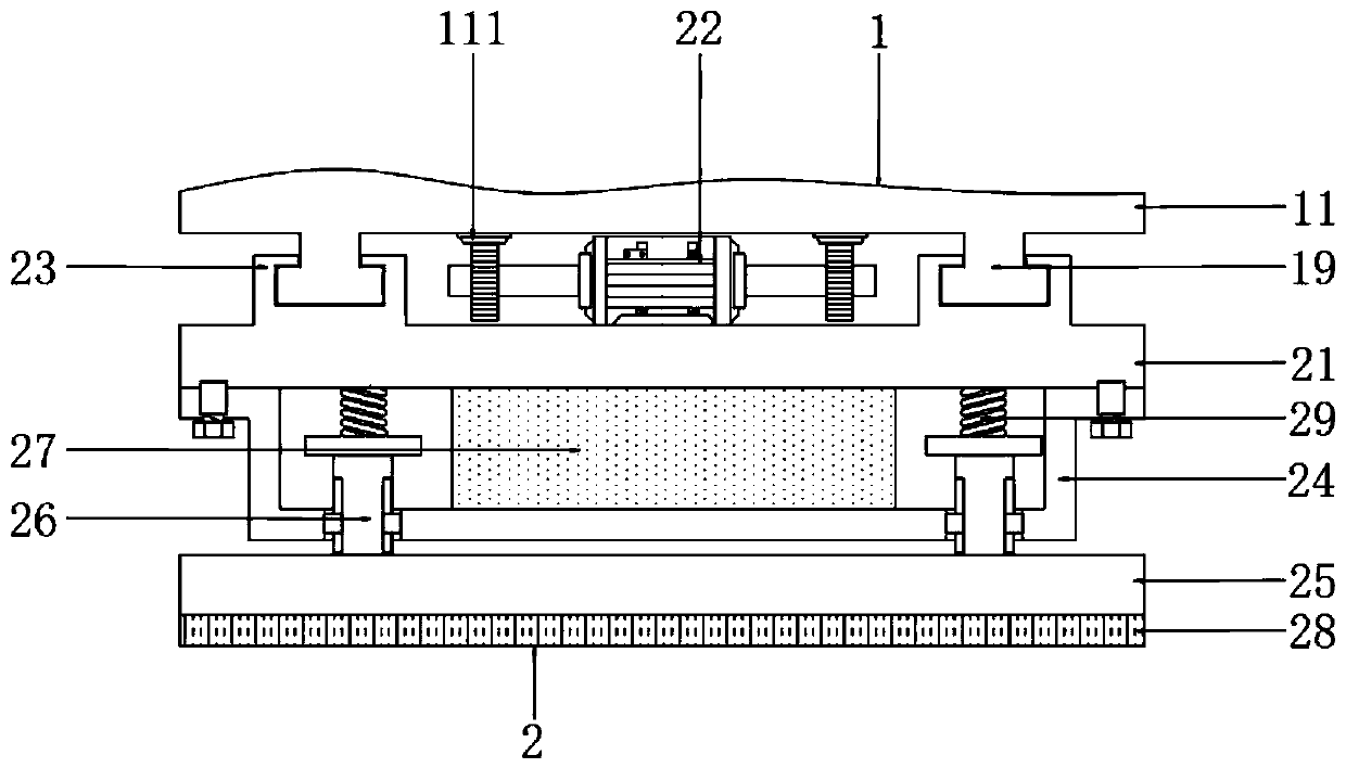 Protection device with shaking avoiding performance and high stability for high-rise building construction