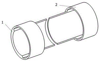 Zero-pivot and large-corner crossed reed type flexible hinge