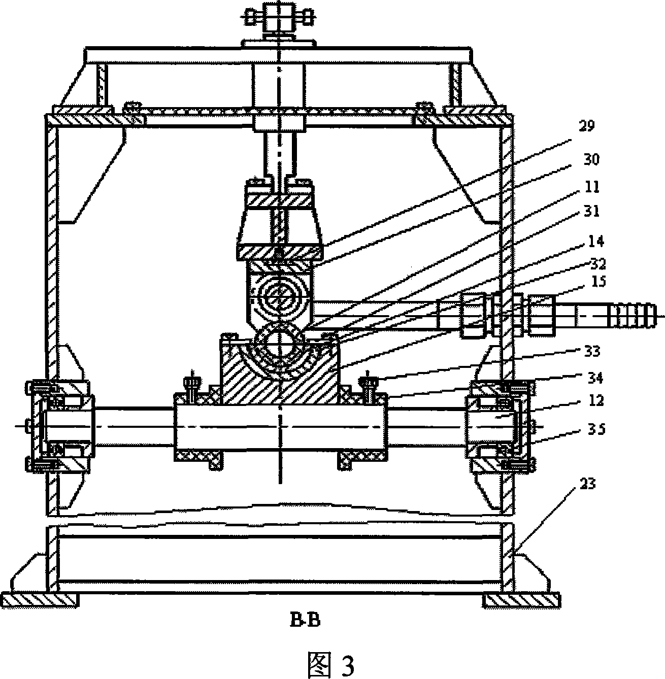 Reciprocating type pumping rod centralizer friction and wear test machine