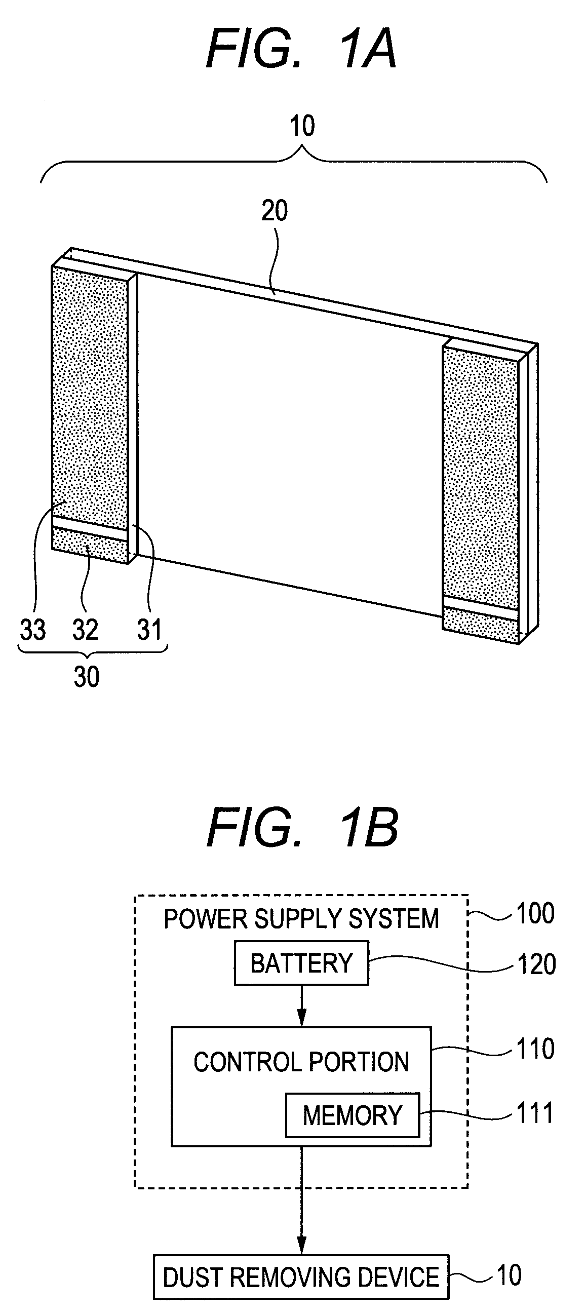 Dust removing device and dust removing method