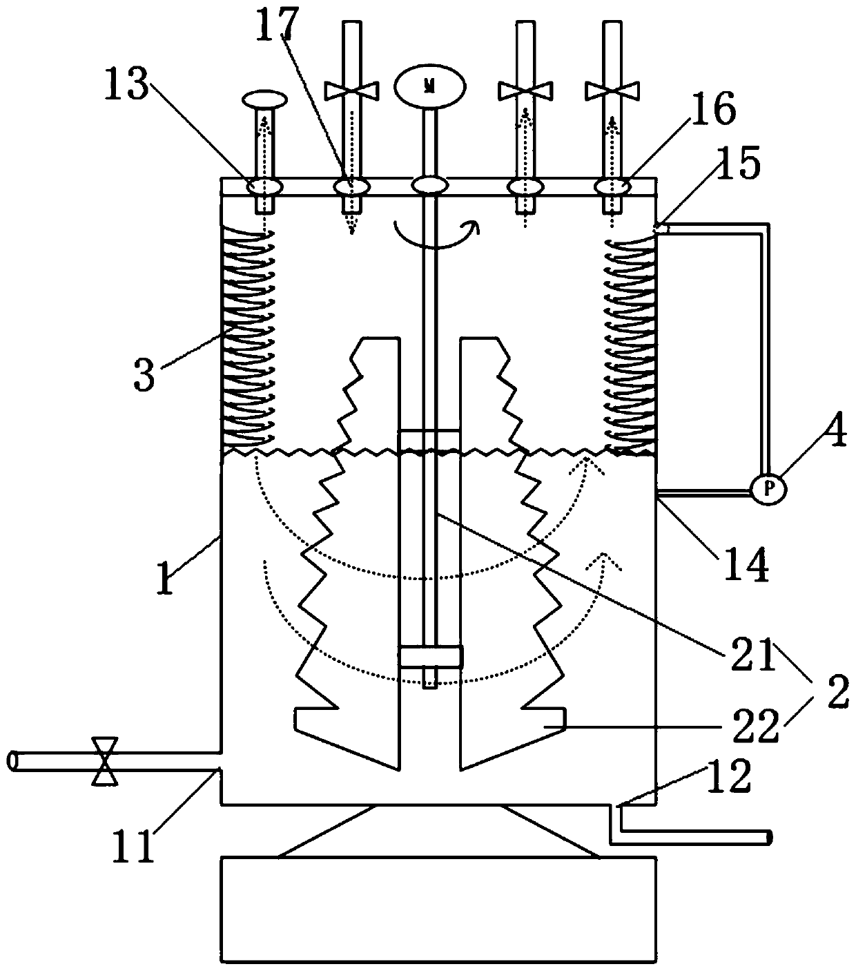 A degassing device