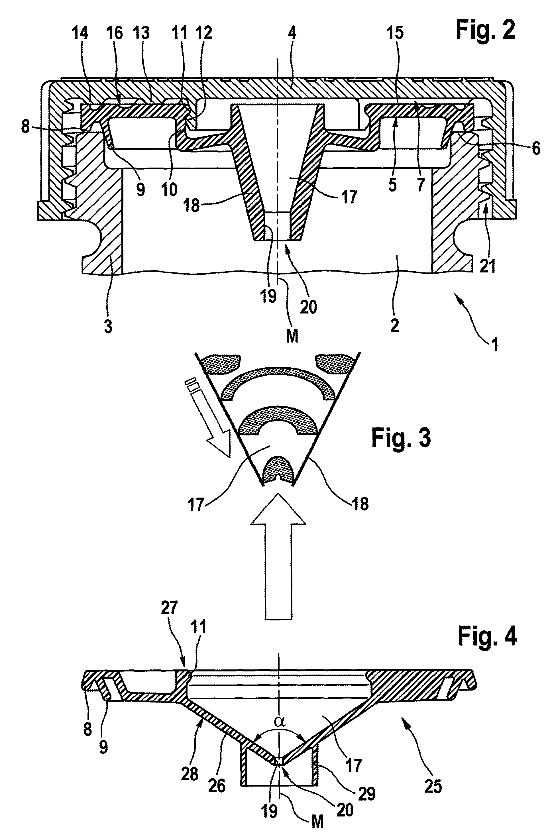 Container comprising a sealing element