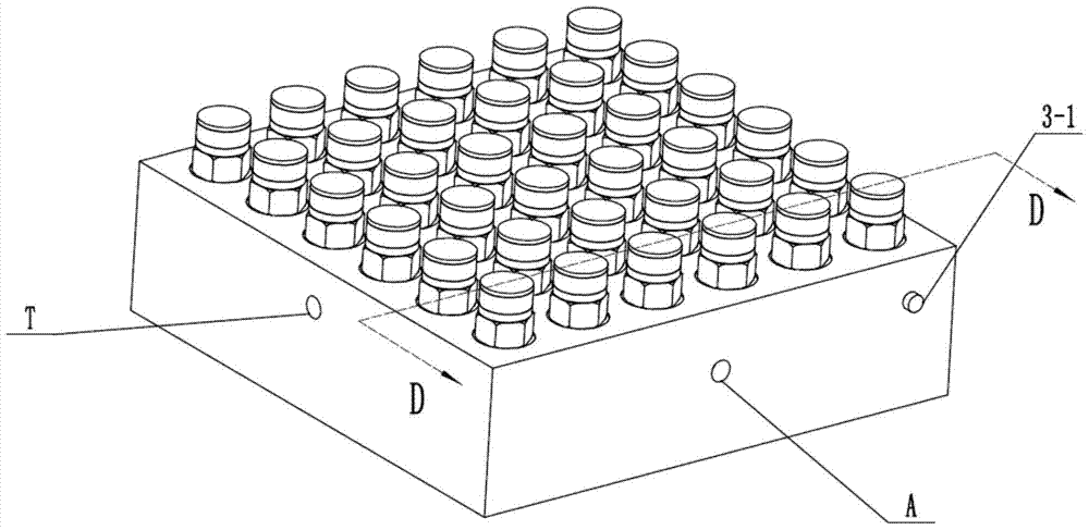 Combined digital valve with independent control of load port and its method