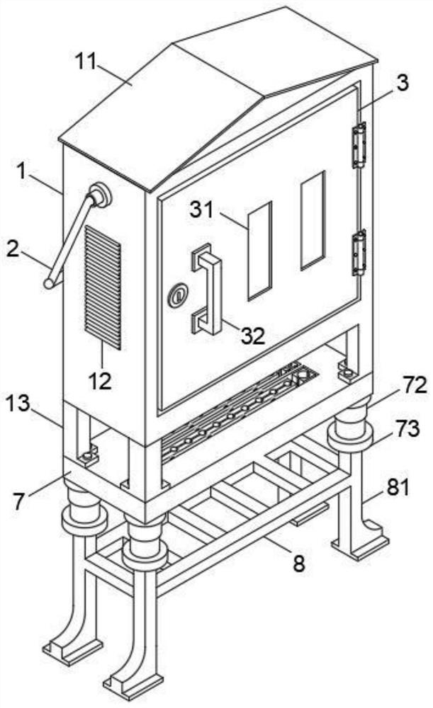 Power distribution box with fireproof function for building construction