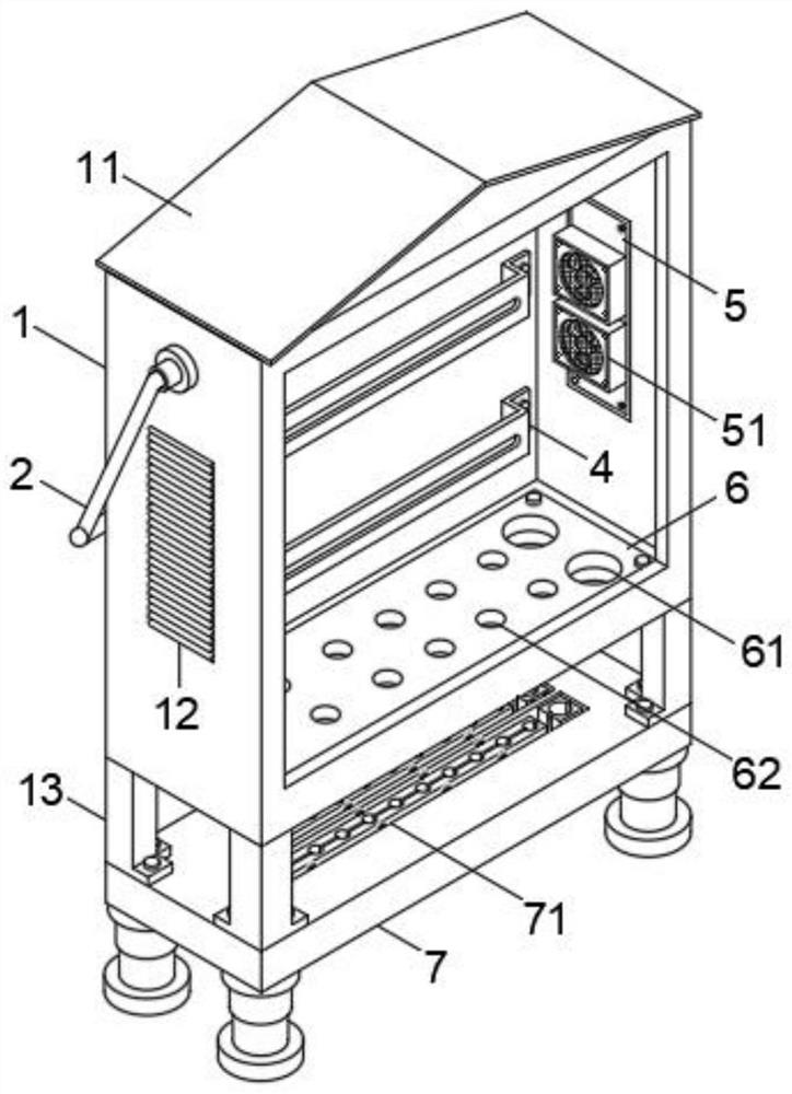 Power distribution box with fireproof function for building construction