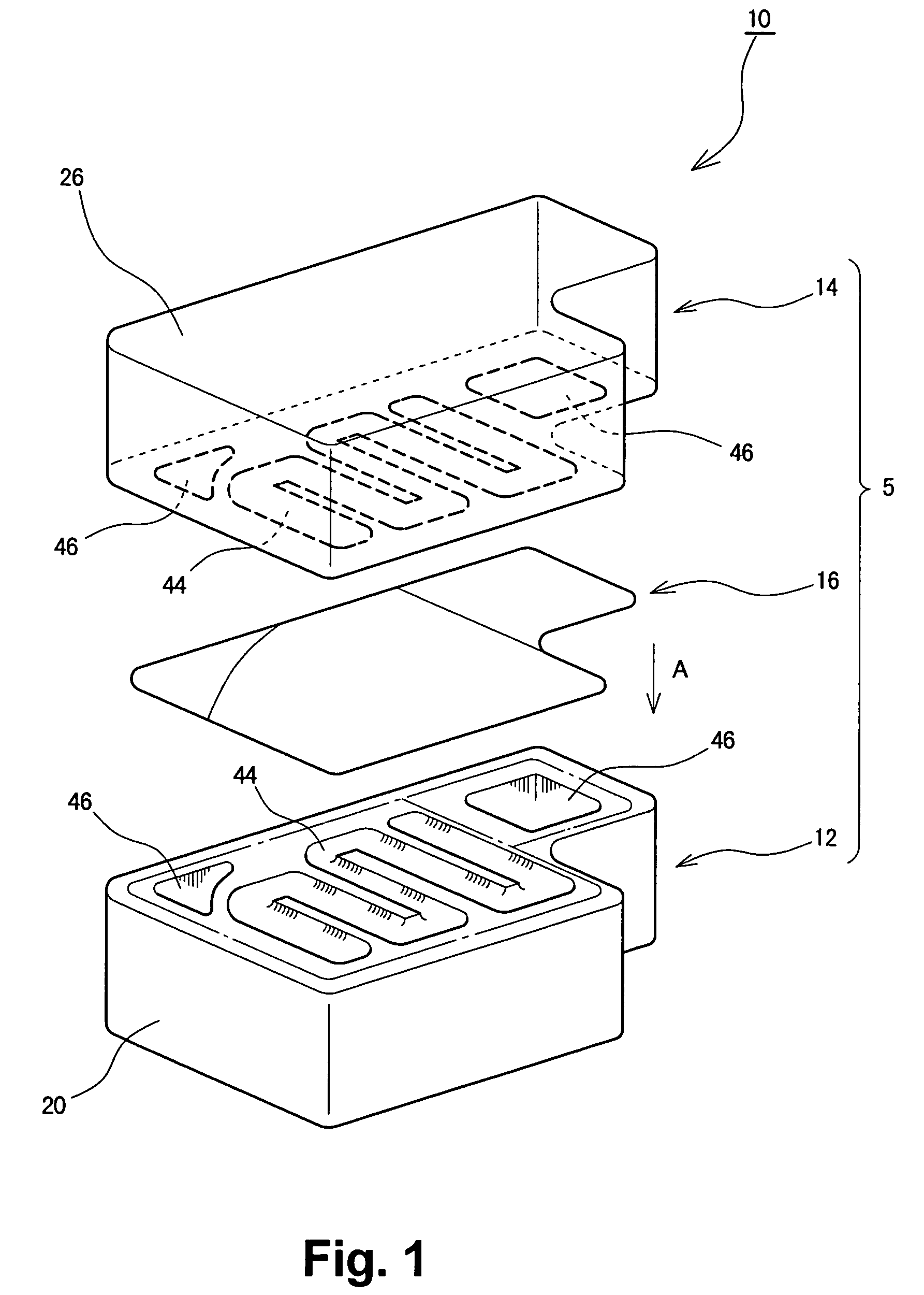 Electronic component housing structural body