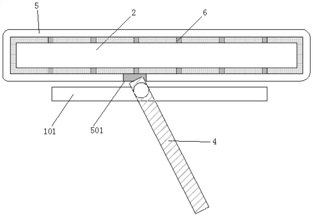 An emergency hospital bed storage bracket that avoids injuries caused by insufficient strength during collection