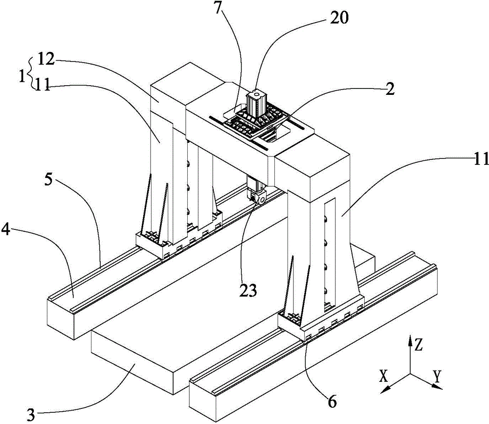 Gantry type perforating machine tool