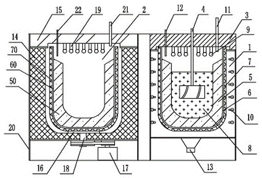 High-purity aluminum directional solidification short-process purification equipment and purification method