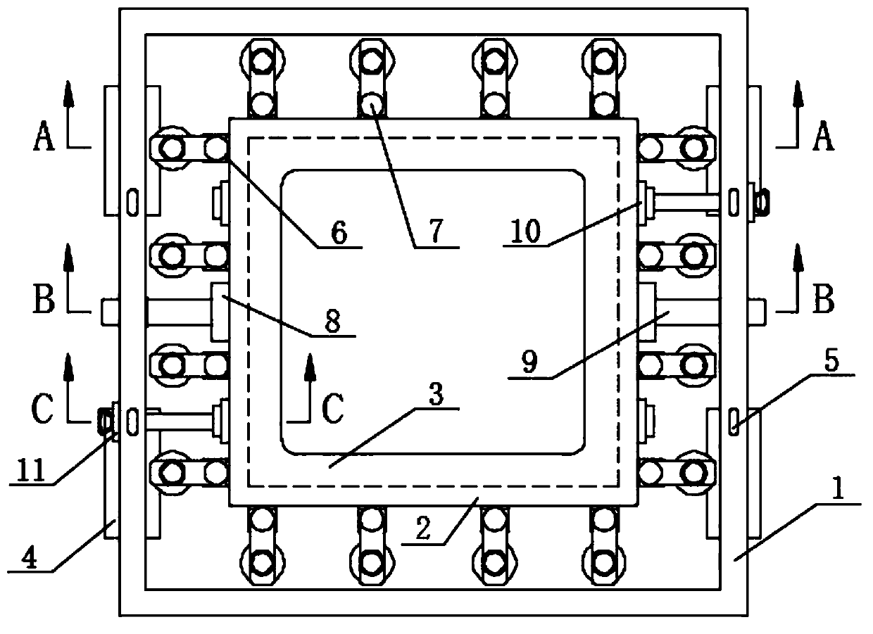 A super-size film blanking fixture