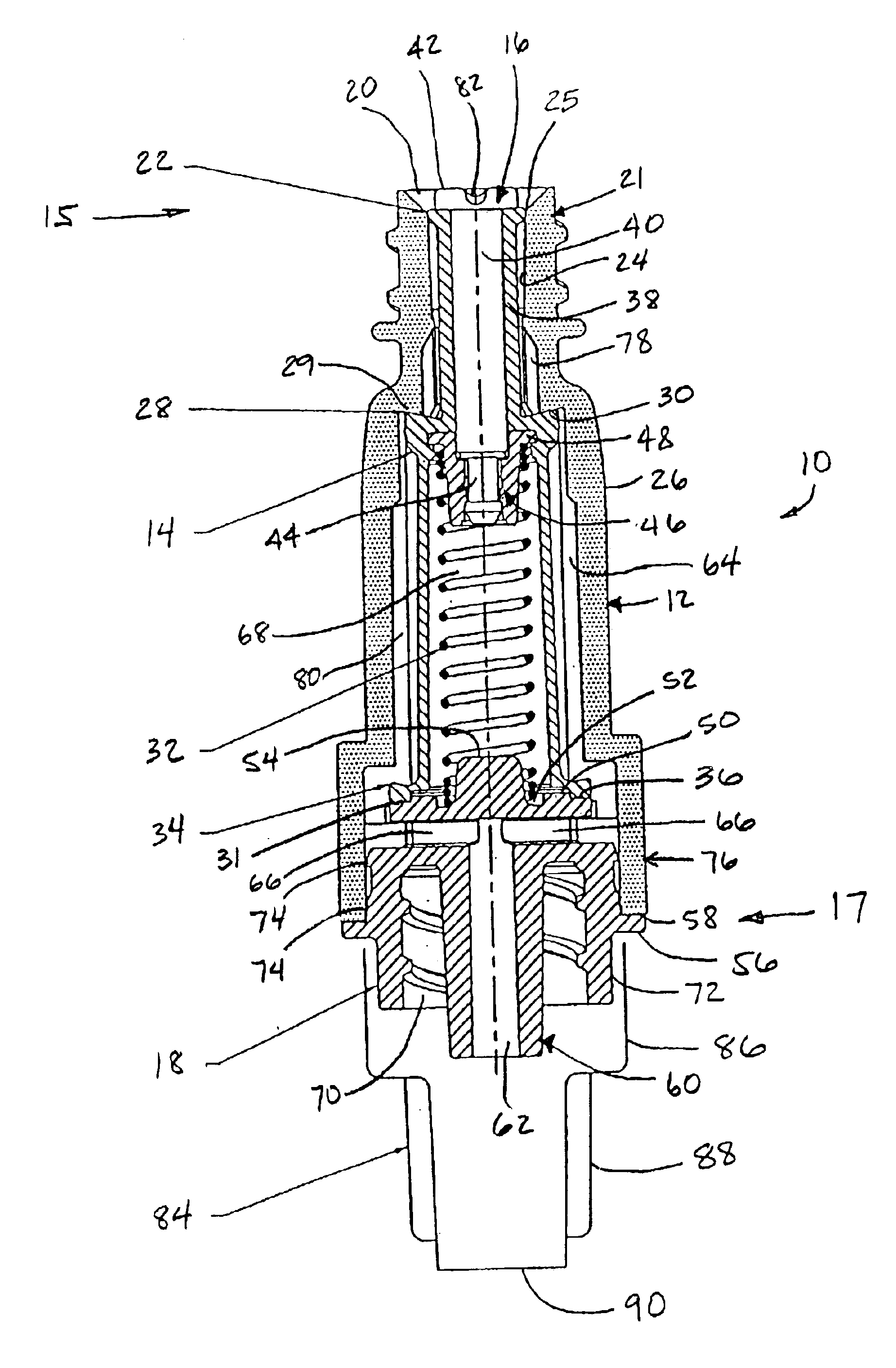 Injection port valve