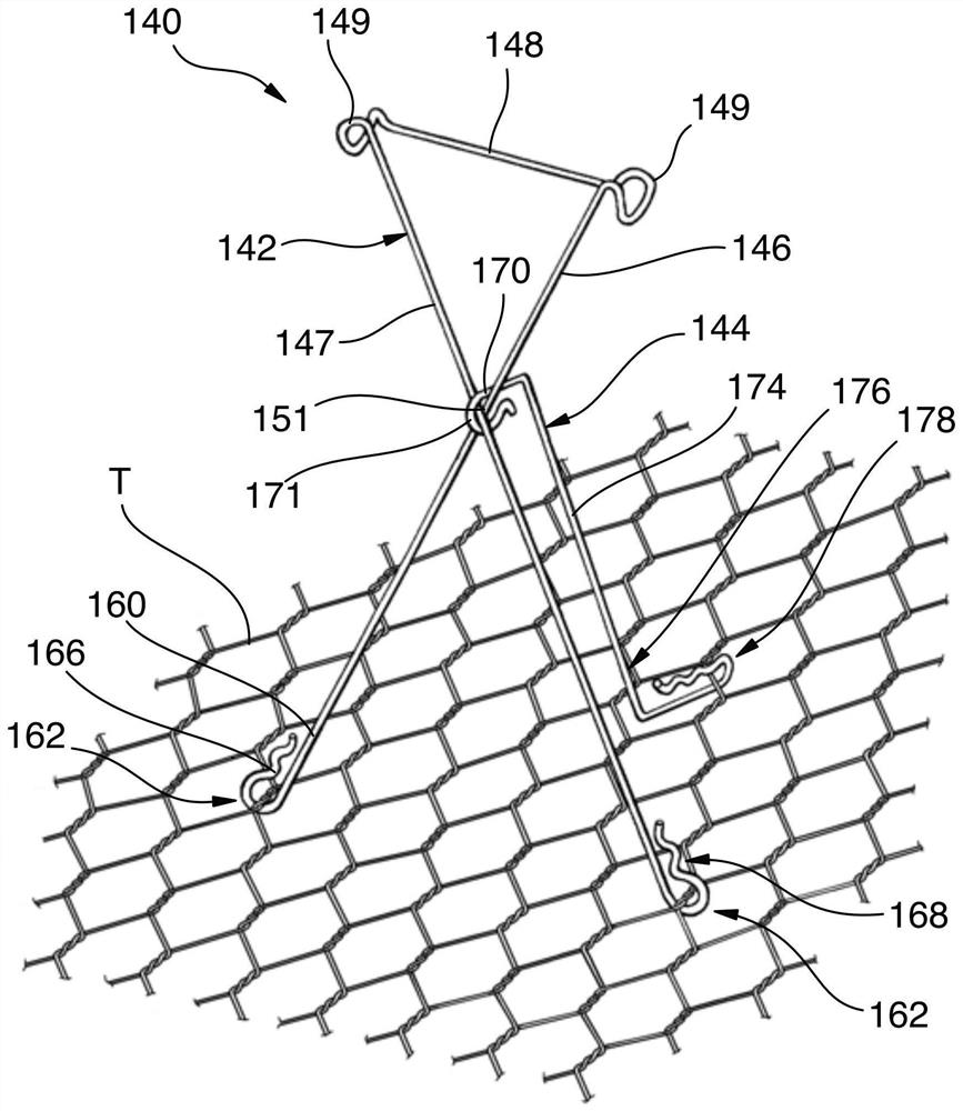 Support tie bar for cushion-type protection structure