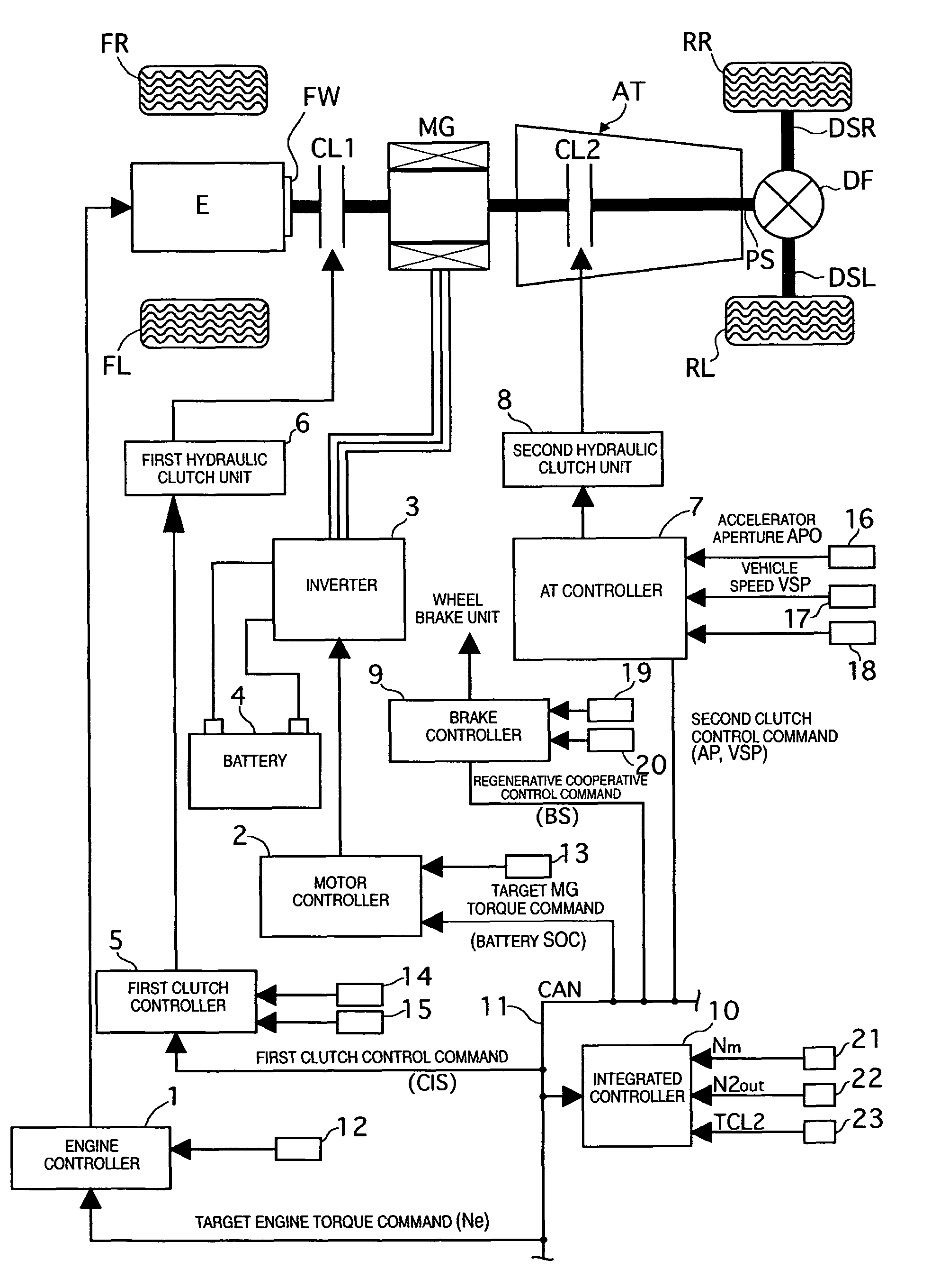 Hybrid vehicle drive control system