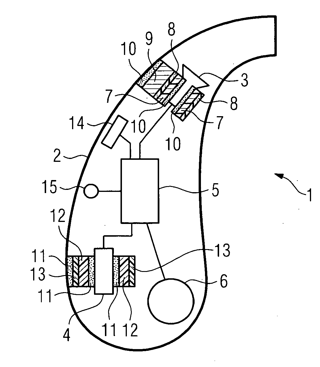 Hearing aid with an attenuation element