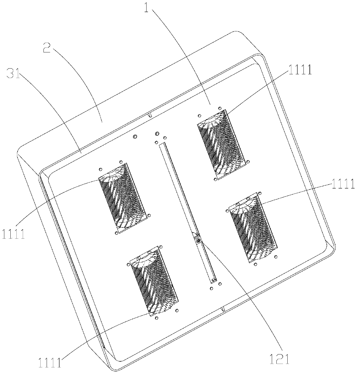 Hull bottom cleaning device